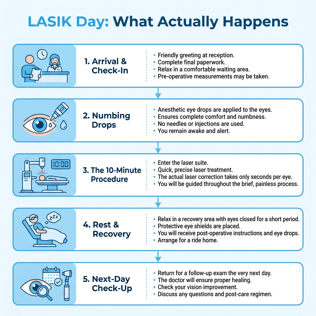 Sample infographic — LASIK Day: What Actually Happens